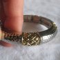 Silver and Gold  stretched bangle