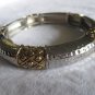 Silver and Gold  stretched bangle