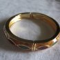 Gold hand painted enamel bangle