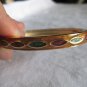 Gold hand painted enamel bangle