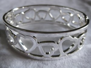 Silver HEART cuff