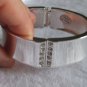 silver cuff with rhinestones