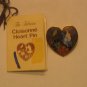 Cloisonne Heart Pin