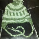 CROCHET EAR FLAP WINTER HAT FOR CHILD OR ADULT