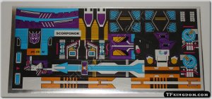 Transformers G1 Scorponok Sticker Decal Sheet