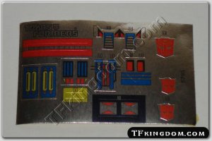 Transformers G1 Ultra Magnus Sticker Decal Sheet