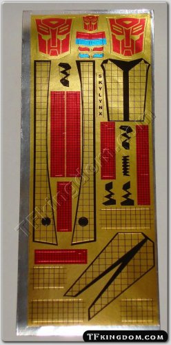 Transformers G1 Sky Lynx Sticker Decal Sheet