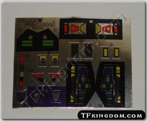 Transformers G1 Apeface Sticker Decal Sheet