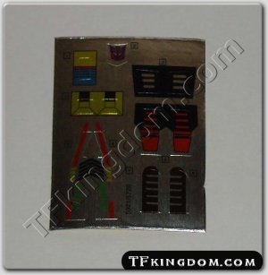 Transformers G1 Kickback Sticker Decal Sheet
