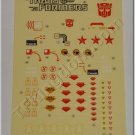 Transformers G1 Omega Supreme Sticker Decal Sheet
