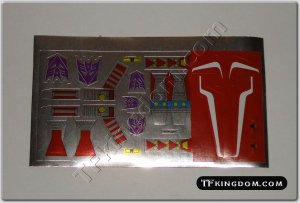 Transformers G1 Thrust Sticker Decal Sheet