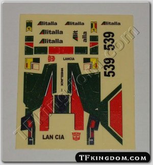 Transformers G1 Wheeljack Sticker Decal Sheet