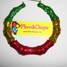 "RASTA" Bamboo Hoops