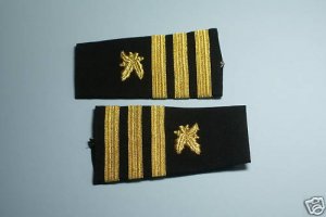 U.S.NAVY SOFT SHOULDER BOARDS COMMANDER SUPPLY CORPS