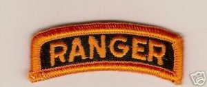 RANGER TAB PATCH GOLD ON BLACK