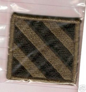 3RD INFANTRY DIVISION SUBDUED PATCH INSIGNIA