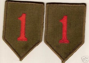 1ST INFANTRY DIV. "BIG RED ONE" PATCHES LOT OF 2