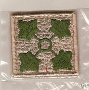 4TH INFANTRY DIVISION COLOR PATCH INSIGNIA