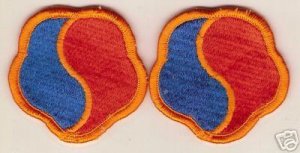 19TH SUPPORT COMMAND PATCHES F/C INSIGNIA 9/89 LOT OF 2