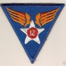 12TH ARMY AIR FORCE COLOR PATCH INSIGNIA WWII