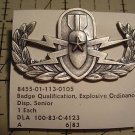 EOD EXPLOSIVE ORDINANCE DISPOSAL SENIOR QUAL BADGE