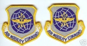 AIR MOBILITY COMMAND AMC VELCRO BACKED PATCHES L@@K!!!!