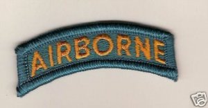 AIRBORNE TAB PATCH COLOR GOLD ON BLUE