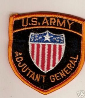 ARMY BOS ADJUTANT GENERAL PATCH COLOR INSIGNIA