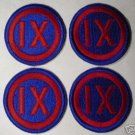 9TH ARMY CORPS INSIGNIA PATCHES LOT OF 4