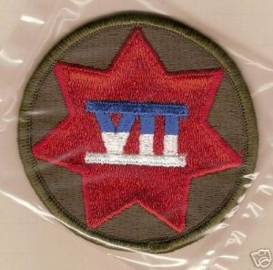 7TH ARMY CORPS COLOR PATCH INSIGNIA