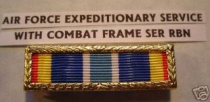 AF EXPEDITIONARY SVC W/COMBAT SVC RBN FRAMED AIR FORCE