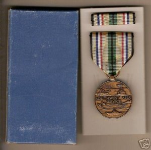 BOXED SET SOUTHWEST ASIA MEDAL AND RIBBON