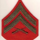 MARINE CORPS CORPORAL, GREEN ON RED, FEMALE, E-4