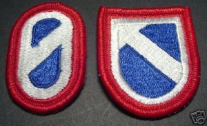 BERET FLASH & OVAL 1ST CORPS SUPPORT COMMAND