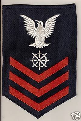 NAVY RATE RED ON BLUE QUARTERMASTER