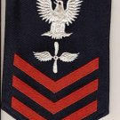 NAVY RATE RED ON BLUE AVIATION MACHINIST'S MATE