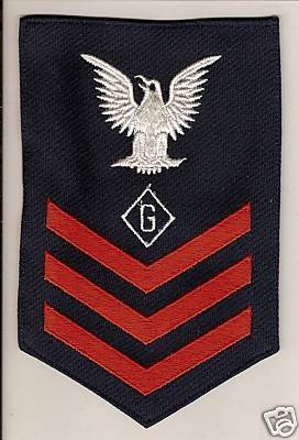 NAVY RATE RED ON BLUE GUNNERY INSTRUCTOR