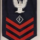 NAVY RATE RED ON BLUE FIRE FIGHTER