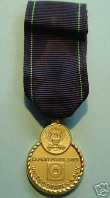 NAVY EXPERT PISTOL MINI MEDAL NEW