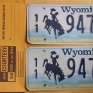 Wyoming license plate pair 11-947 BF Park County New