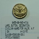 Air Force Civilian Award For Valor Lapel Pin NIP