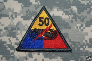 50th Armored Division color patch Insignia