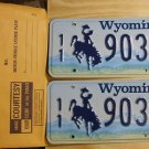 Wyoming license plate pair 11- 903 BF Park County New