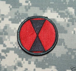 7th Infantry Division color patch Insignia