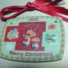 LONGABERGER 2002 MERRY CHRISTMAS TIE-ON NIP #20078