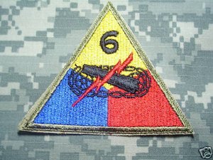6th Armored Division Color Patch
