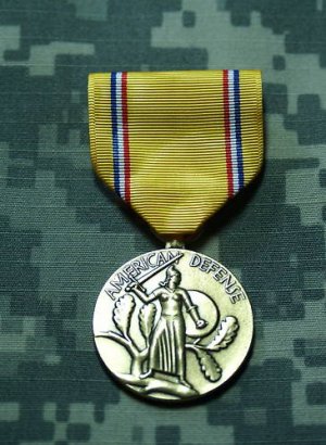 American Defense Full Size Medal NIP