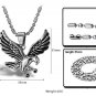 new Fashion Titanium Stainless steel hawk eagle pendant necklace