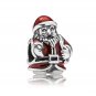 New handmade silver red Christmas Santa enamel charm bead European bracelet