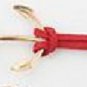 New Antique Friendship anchor Charm red Leather Bracelet